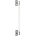 Owen Bracket Bathroom Vanity Light - Polished Nickel / White