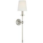 Classic Tail Wall Sconce - Polished Nickel / Linen