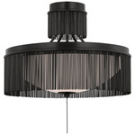 Sutton Semi Flush Ceiling Light - Bronze / White
