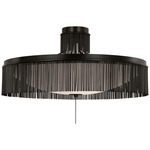 Sutton Semi Flush Ceiling Light - Bronze / White