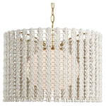 Catania Small Braided Pendant - Antique Burnished Brass / White Glass