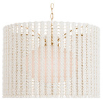 Catania Braided Pendant - Antique Burnished Brass / White Glass