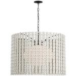 Catania Braided Pendant - Bronze / White Glass