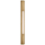 Ellington Bathroom Vanity Light - Hand-Rubbed Antique Brass / White