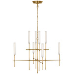 Fay Chandelier - Hand-Rubbed Antique Brass / Frosted