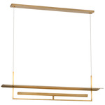 Tristan Linear Chandelier - Hand-Rubbed Antique Brass