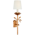 Clementine Wall Sconce - Antique Gold Leaf / Linen