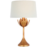Alberto Cordless Table Lamp - Antique Gold Leaf / Linen