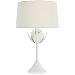 Alberto Cordless Table Lamp - Plaster White / Linen
