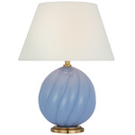 Talia Cordless Table Lamp - Blue / Linen