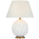 Talia Cordless Table Lamp - White / Linen