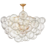Talia Semi Flush Ceiling Light - Gild / Clear