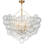 Talia Semi Flush Ceiling Light - Gild / Clear
