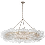 Talia Ring Chandelier - Burnished Silver Leaf / Clear