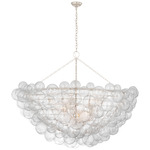 Talia Chandelier - Burnished Silver Leaf / Clear