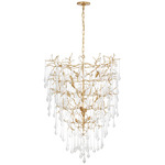 Rayne Chandelier - Gilded Iron / Clear