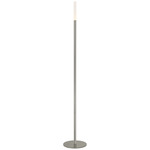 Rousseau Tube Floor Lamp - Polished Nickel / Etched Crystal