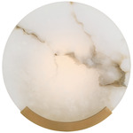 Melange Disc Wall Sconce - Antique Burnished Brass / Alabaster