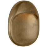 Esculpa Rounded Outdoor Wall Light - Museum Brass