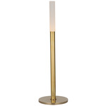 Rousseau Tube Table Lamp - Antique Burnished Brass / Etched Crystal
