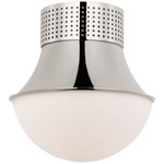 Precision Bulb Ceiling Flush Light - Polished Nickel / White