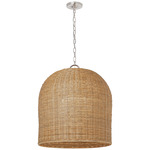 Nancy Pendant - Natural Wicker / Polished Nickel