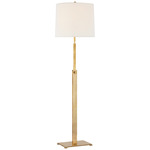 Cadmus Adjustable Floor Lamp - Antique Brass / Linen