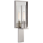 Beza Reflector Wall Sconce - Polished Nickel / Clear