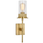 Beza Tail Wall Sconce - Antique Brass / Clear