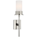 Beza Tail Wall Sconce - Polished Nickel / White