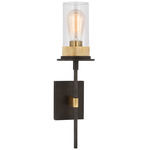 Beza Tail Wall Sconce - Warm Iron / Antique Brass / Clear