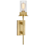 Beza Tail Wall Sconce - Antique Brass / Clear