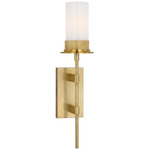 Beza Tail Wall Sconce - Antique Brass / White