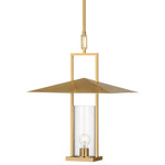 Amity Pendant - Antique Brass / Clear