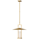 Amity Pendant - Antique Brass / White
