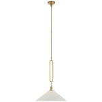 Argo Pendant - Antique Brass / Bisque