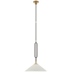 Argo Pendant - Warm Iron / Antique Brass / Bisque