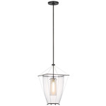 Ovalle Lantern Pendant - Bronze / Clear