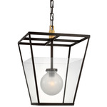 Illume Pendant - Warm Iron / Antique Brass / Clear