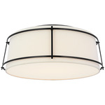 Callaway Ceiling Flush Light - Bronze / Linen