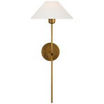 Hackney Tail Wall Sconce - Hand-Rubbed Antique Brass / Linen