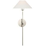 Hackney Tail Wall Sconce - Polished Nickel / Linen
