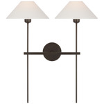 Hackney Tail Wall Sconce - Bronze / Linen