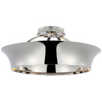 Garland Semi Flush Ceiling Light - Polished Nickel