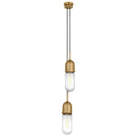 Junio Multi Light Pendant - Hand-Rubbed Antique Brass / Clear