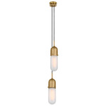 Junio Multi Light Pendant - Hand-Rubbed Antique Brass / Frosted