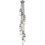 Junio Multi Light Pendant - Polished Nickel / Clear