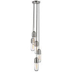 Junio Multi Light Pendant - Polished Nickel / Clear