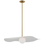 Mahalo Pendant - Hand-Rubbed Antique Brass / Matte White