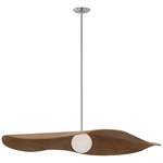 Mahalo Pendant - Polished Nickel / Oak